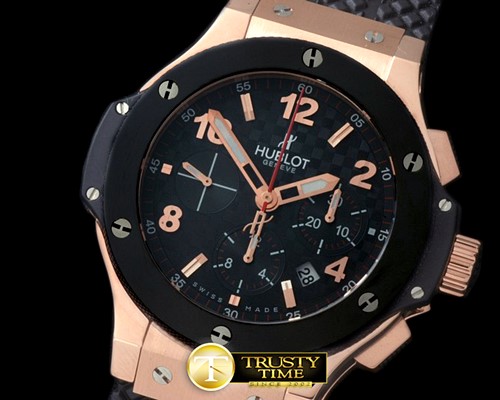 위블로 Big Bang Chrono 41mm RG/RU CF Black A7750 Sec@3 -HUB0305