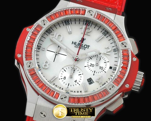 위블로 Big Bang Aspen SS/Sq Red Ruby White A7750 -HUB0321A