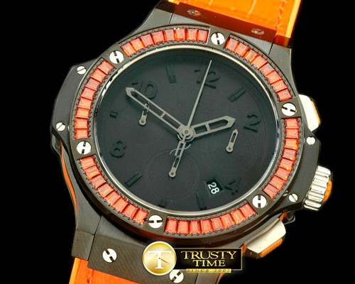위블로 Big Bang Pearl/ Sq Orange Ruby All Black A7750 -HUB0323C