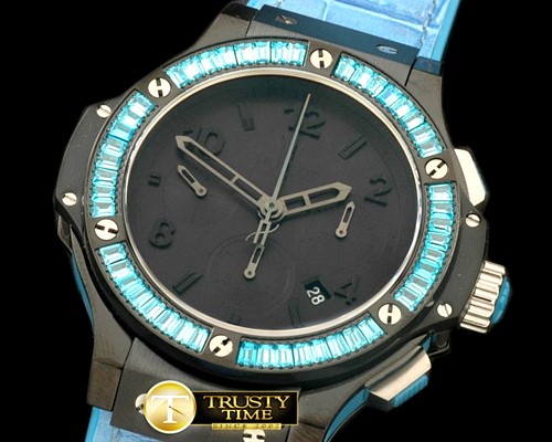 위블로 Big Bang Pearl/ Sq Blue Ruby All Black A7750 -HUB0323D