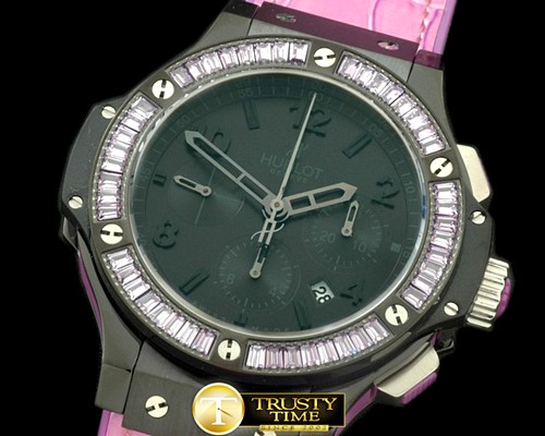 위블로 Big Bang Pearl/ Sq Violet Ruby All Black A7750 -HUB0323F