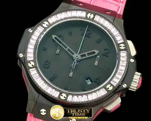 위블로 Big Bang Pearl/ Sq Pink Ruby All Black A7750 -HUB0323H