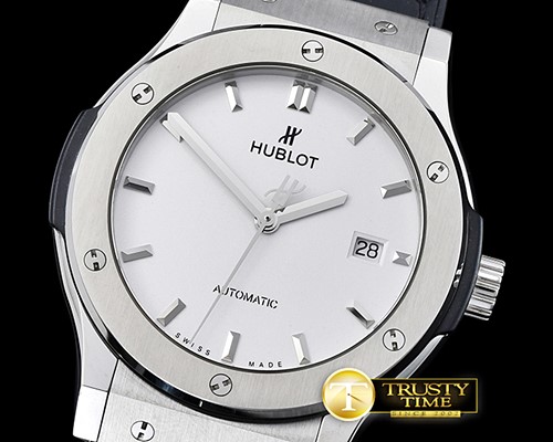 위블로 Classic Fusion Bang 42mm SS/TI/LE/RU White A2892 Mod -HUB0357B