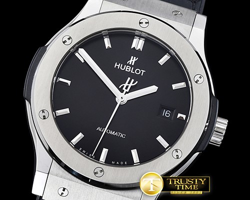위블로 Classic Fusion Bang 42mm SS/TI/LE/RU Black A2892 Mod -HUB0357C