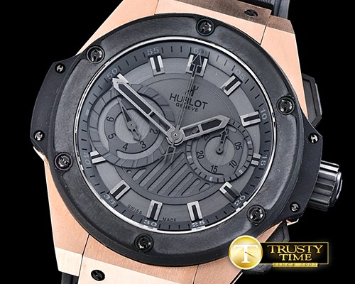 위블로 King Power Foudroyante 48mm CER/RG/RU Black Asia 7750 -HUB0367