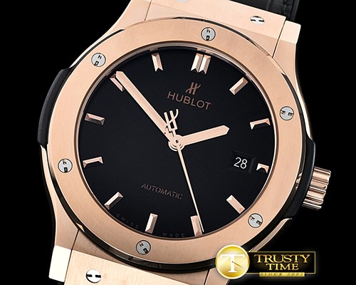 위블로 Classic Fusion 42mm RG/LE Black JJF Asia 2892 -HUB0369B