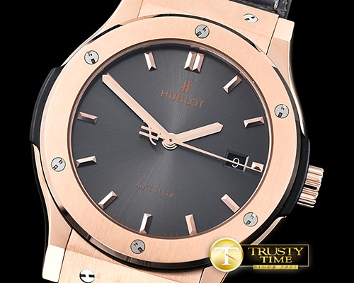 위블로 Classic Fusion 42mm RG/LE Grey JJF Asia 2892 -HUB0369D