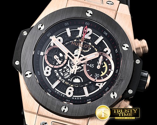 위블로 Big Bang Unico 45mm CER/RG/RU Black V2 Asia 7750 Mod -HUB0375A