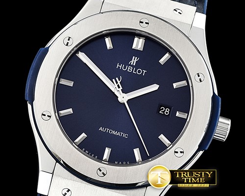 위블로 Classic Fusion Bang 45mm SS/LE Blue MY9015 Mod -HUB0383A