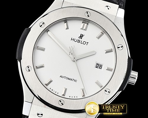 위블로 Classic Fusion Bang 45mm SS/LE White MY9015 Mod -HUB0383C