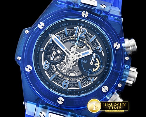위블로 Big Bang Unico Sapphire 45mm PL/RU Skele SF Blue A7750 -HUB0394