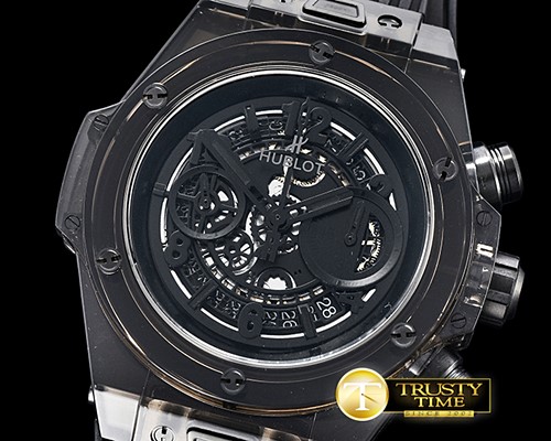 위블로 Big Bang Unico Sapphire 45mm PL/RU Skele SF Blk A7750 -HUB0396B