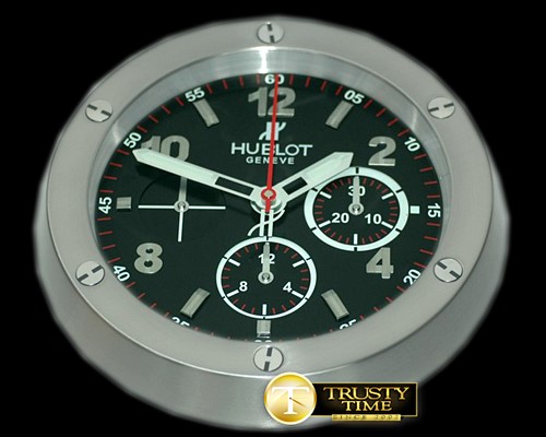 위블로 Dealer Clock BigBang Style SS/Blk Swiss Quartz -HUBCLK002