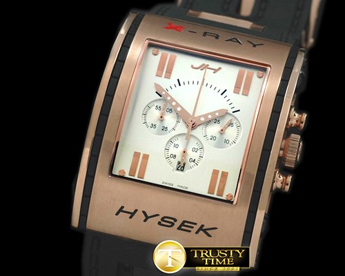 하이섹 X Ray Chronograph RG/RU White Jap Quartz -HY008A