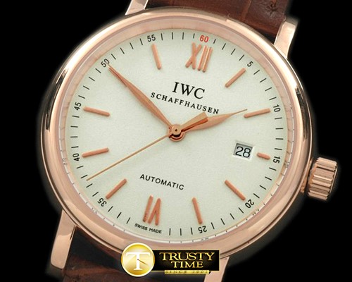 IWC Portifino Automatic RG/LE White Asia 2824 -IWC0120B