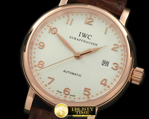 IWC Portifino Automatic RG/LE White Num Asia 2824 -IWC0120C