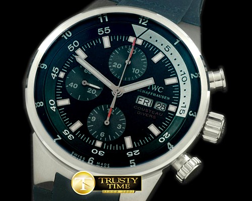 IWC Cousteau Divers Chrono Aquatimer SS Blue A7750 -IWC0123
