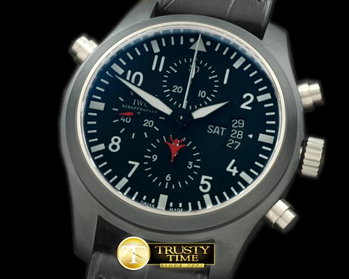 IWC Top Gun 3799 Doppel Chrono Cer/LE/Blk Asia 7750 -IWC0124