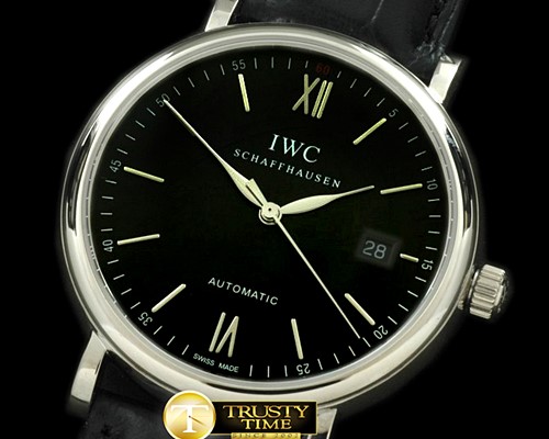 IWC Portofino Automatic SS/LE Black Asia 2892 -IWC0144B