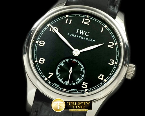 IWC Portugese Vintage Auto SS/LE Black Asian 2824 28800bp -IWC0147B