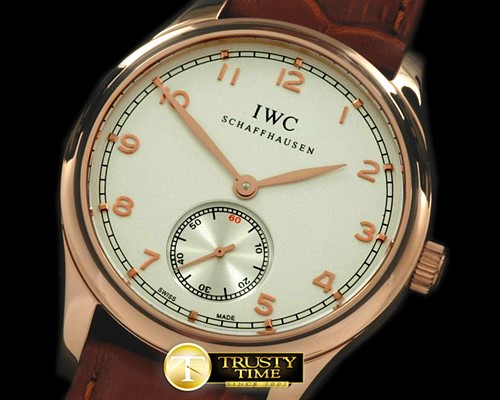 IWC Portugese Vintage Auto RG/LE White Asian 2824 28800bp -IWC0148D