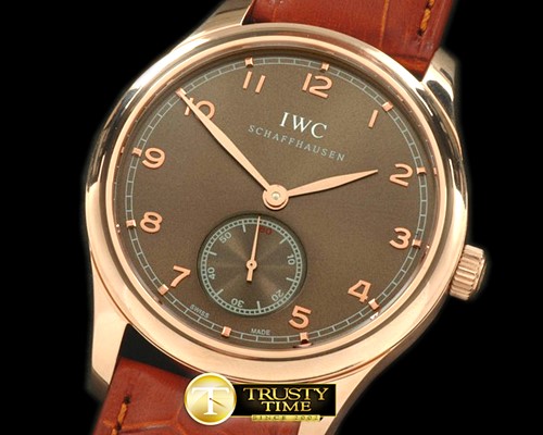 IWC Portugese Vintage Auto RG/LE Brown Asian 2824 28800bp -IWC0148E