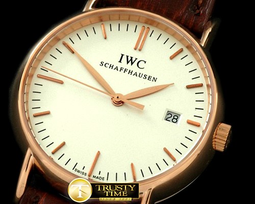 IWC Portofino Ladies RG/LE White Sticks Swiss Qtz -IWC0150A