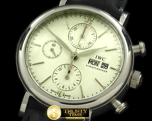 IWC Portofino Chronograph V2 SS/LE White A7750 28800bph -IWC0153B