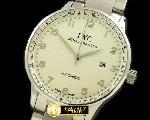 IWC Portugese Automatic SS/SS White/Steel Num Asian 2813 -IWC0157C