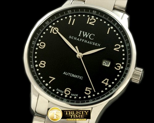 IWC Portugese Automatic SS/SS Black Num Asian 2813 -IWC0157D