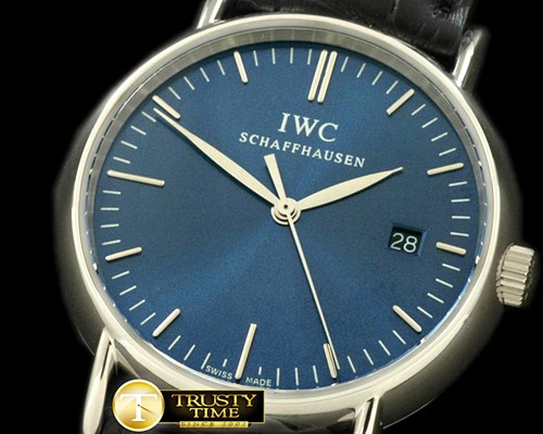 IWC Portofino Ladies SS/LE Blue Sticks Swiss Qtz -IWC0158E