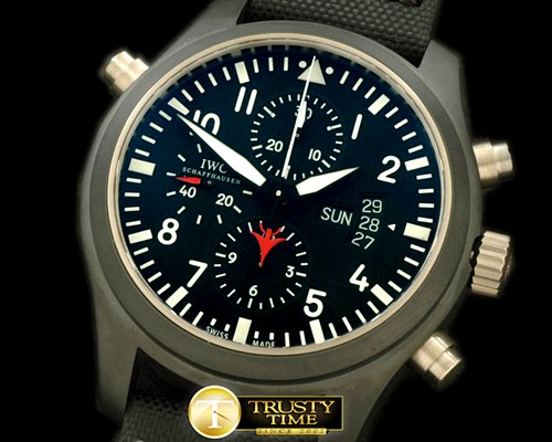 IWC Top Gun 3799 Doppel Chrono Cer/NY Black Asia 7750 -IWC0161