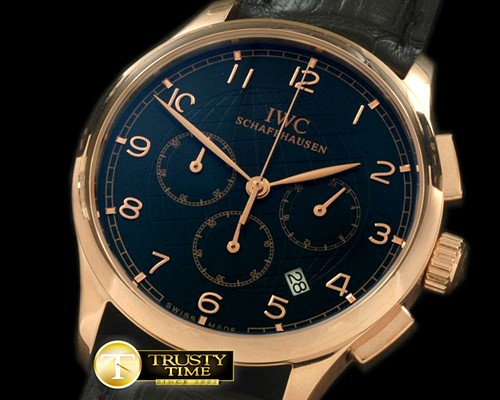 IWC Portuguese Grande Chrono RG/LE Black Jap OS20 -IWC0163A