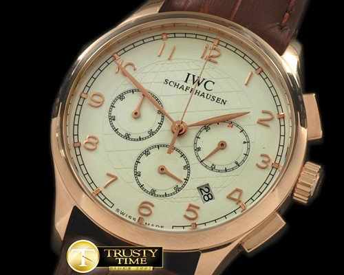 IWC Portuguese Grande Chrono RG/LE White/RG Jap OS20 -IWC0163B