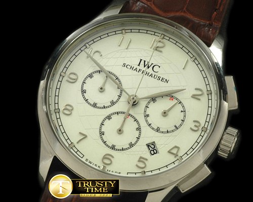 IWC Portuguese Grande Chrono SS/LE White/Silver Jap OS20 -IWC0164B