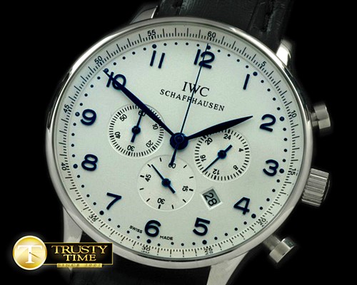 IWC Portuguese Chrono SS/LE White/Blue Jap OS20 -IWC0170A