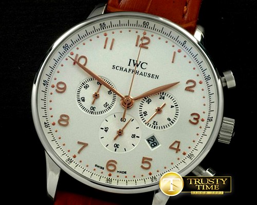IWC Portuguese Chrono SS/LE White/Gold Jap OS20 -IWC0170C