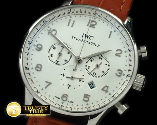 IWC Portuguese Chrono SS/LE White/Silver Jap OS20 -IWC0170D