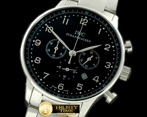 IWC Portuguese Chrono SS/SS Black Jap OS20 -IWC0171D