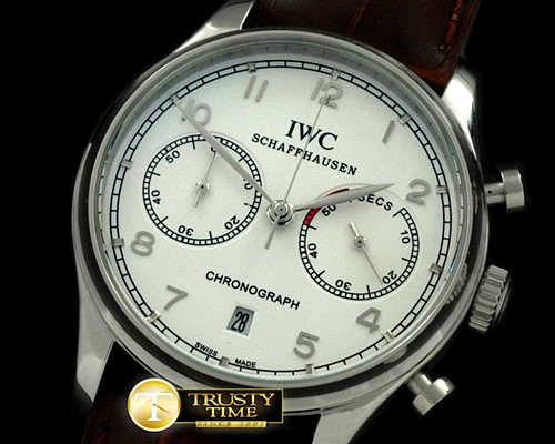 IWC Portuguese Chrono SS/LE White/Silver Jap OS20 -IWC0172A