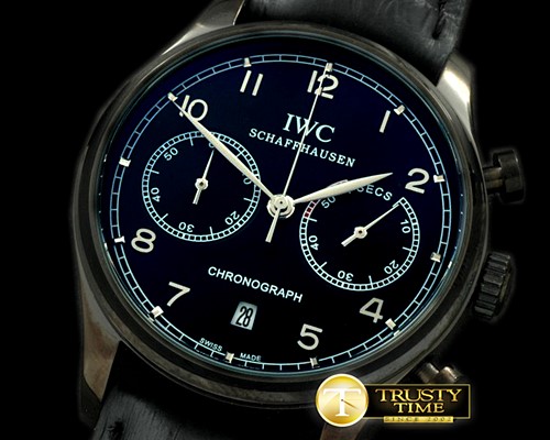 IWC Portuguese Chrono PVD/LE Black/Silver Jap OS20 -IWC0173