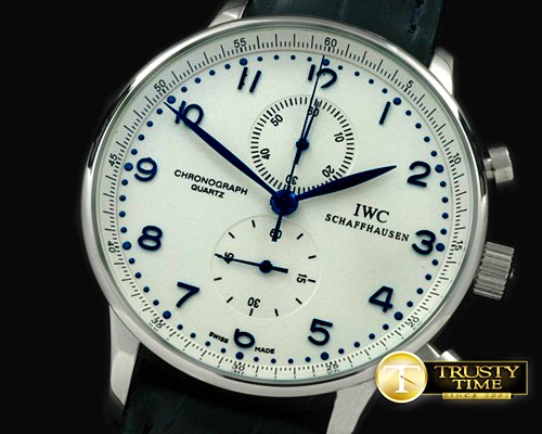 IWC Portuguese Chrono SS/LE White/Blue Jap OS20 -IWC0184A