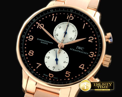 IWC Portuguese Chrono RG/RG Black Jap OS20 -IWC0186B