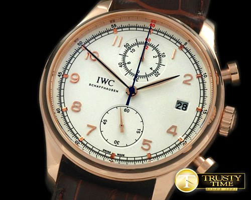 IWC Portuguese Chrono Date RG/LE White Jap OS20 -IWC0187D