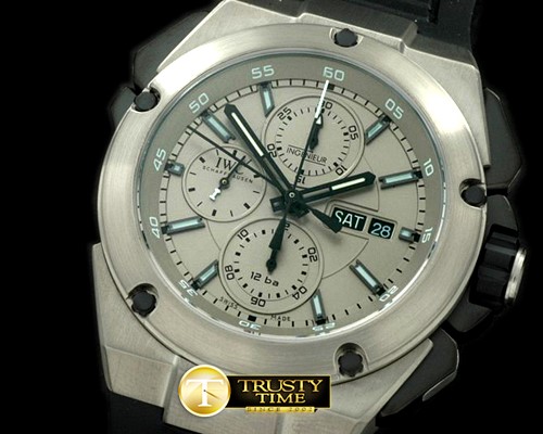 IWC Ingenieur Double Chrono SS/RU Grey A7750 -IWC0190C