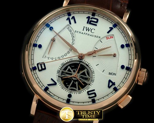 IWC Retrogating Date/Reserve Tourbillon RG/LE Wht Asian 2 -IWC0192A
