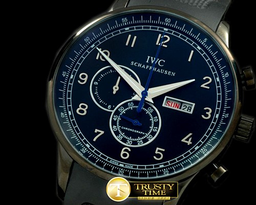 IWC Portuguese Chrono Day/Date PVD/RU Black Jap OS20 -IWC0195A