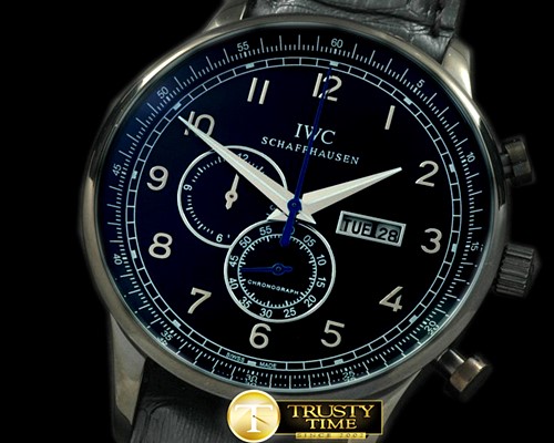IWC Portuguese Chrono Day/Date PVD/LE Black Jap OS20 -IWC0195B