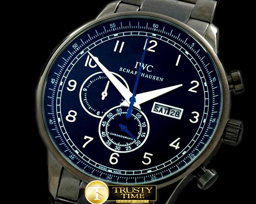 IWC Portuguese Chrono Day/Date PVD/PVD Black Jap OS20 -IWC0195C