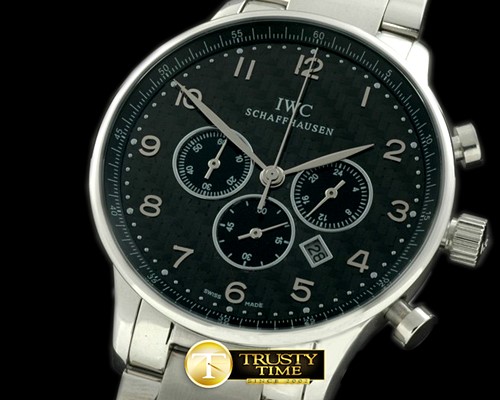 IWC Portuguese Chrono SS/SS Black Jap OS20 -IWC0198A
